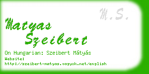 matyas szeibert business card